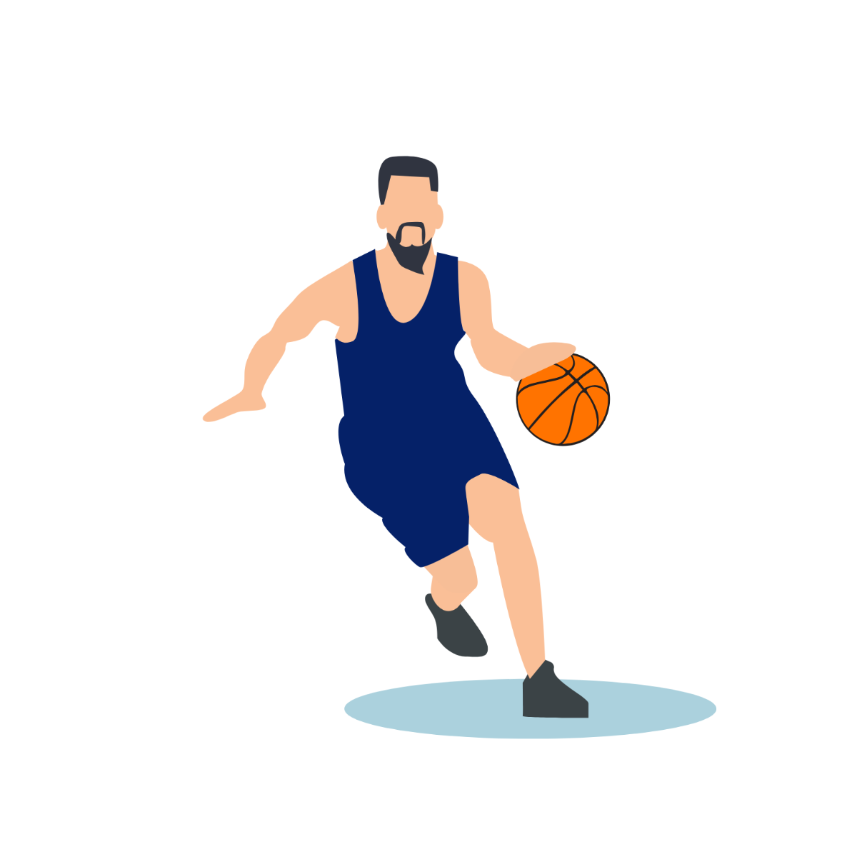 Simple Basketball Clipart