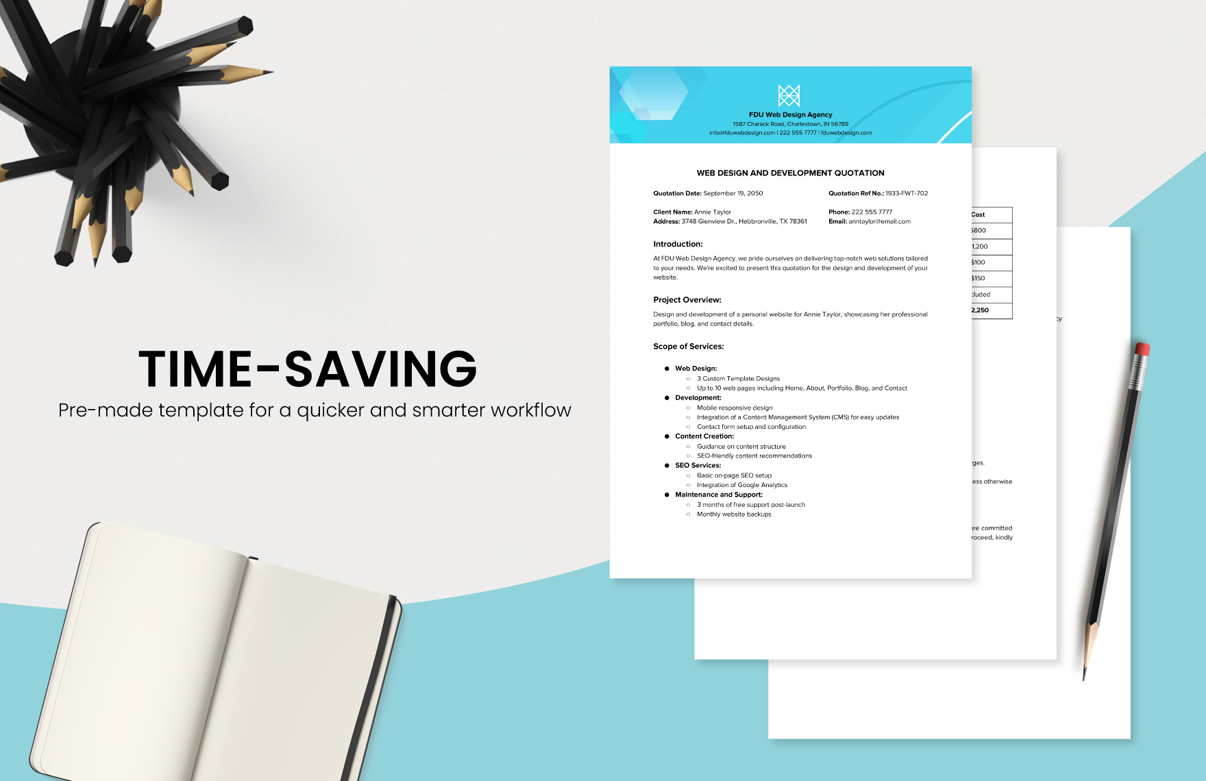 Website Quotation Template - Download in Word, Google Docs, Excel, PDF ...