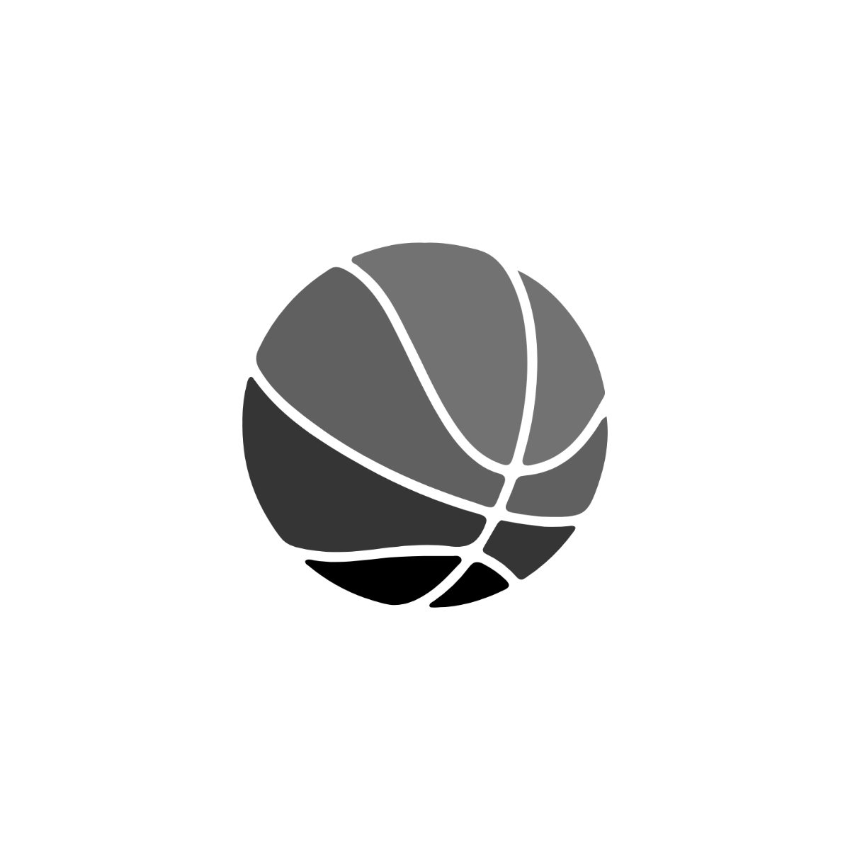 Black & White Basketball Clipart