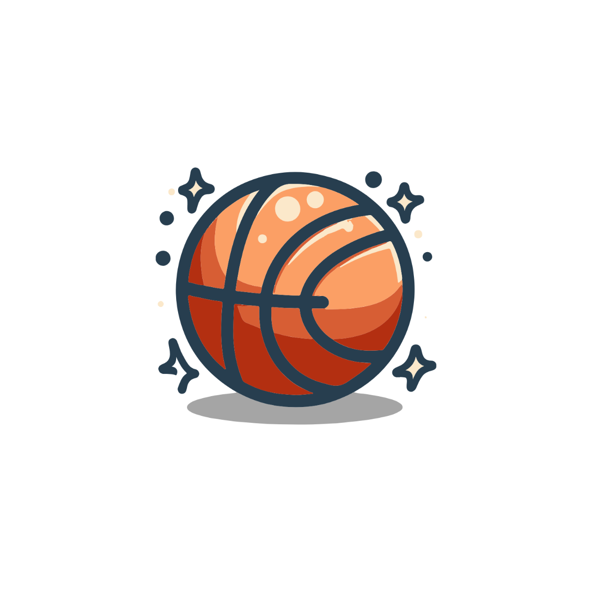 Editable Basketball Clipart