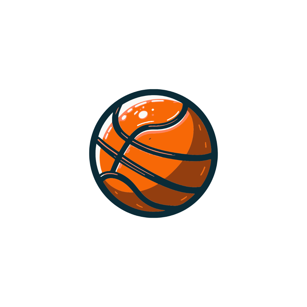 3D Basketball Clipart