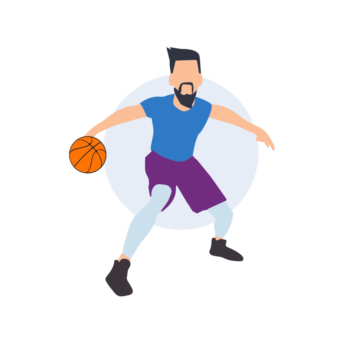 Colorful Basketball Clipart