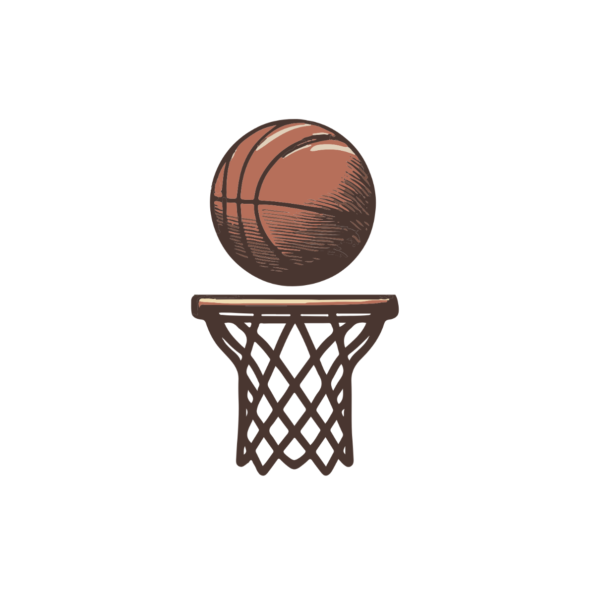 Vintage Basketball Clipart