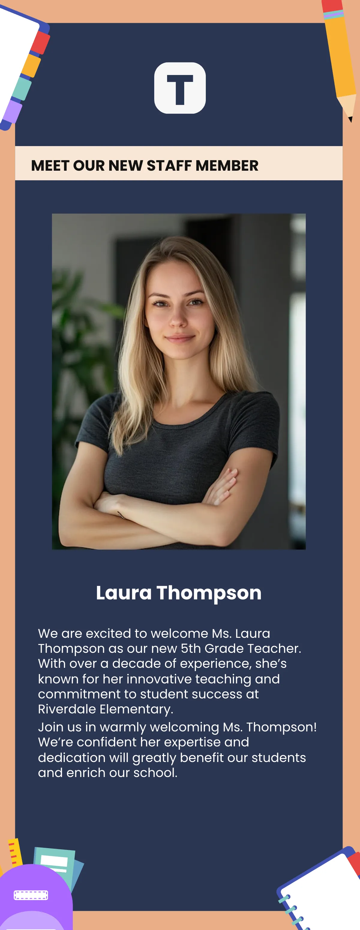 Free School Newsletter Template to Edit Online