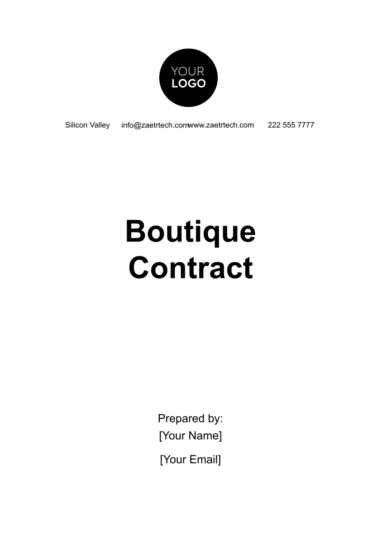 Boutique Contract Template - Edit Online & Download