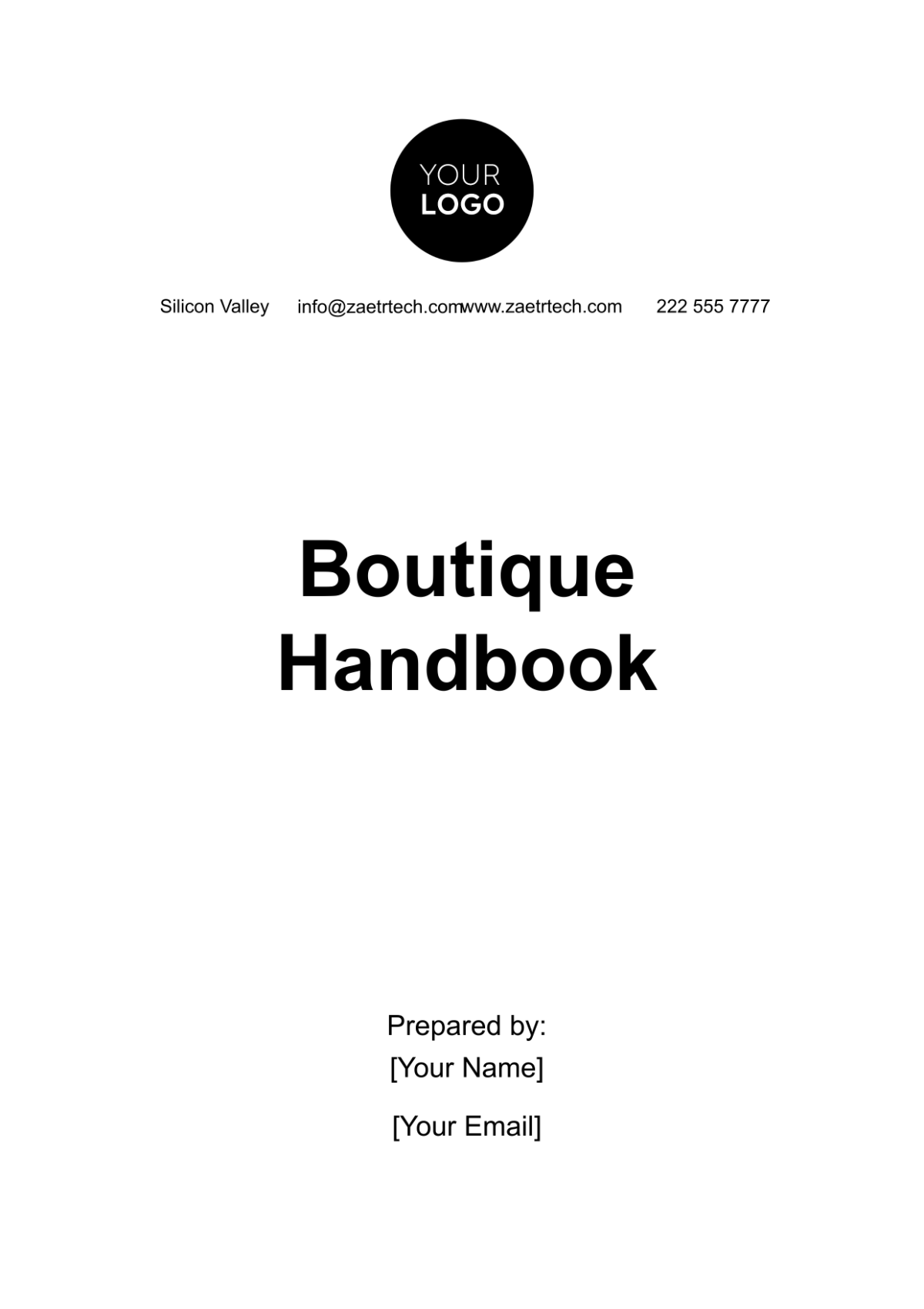 Boutique Handbook Template - Edit Online & Download