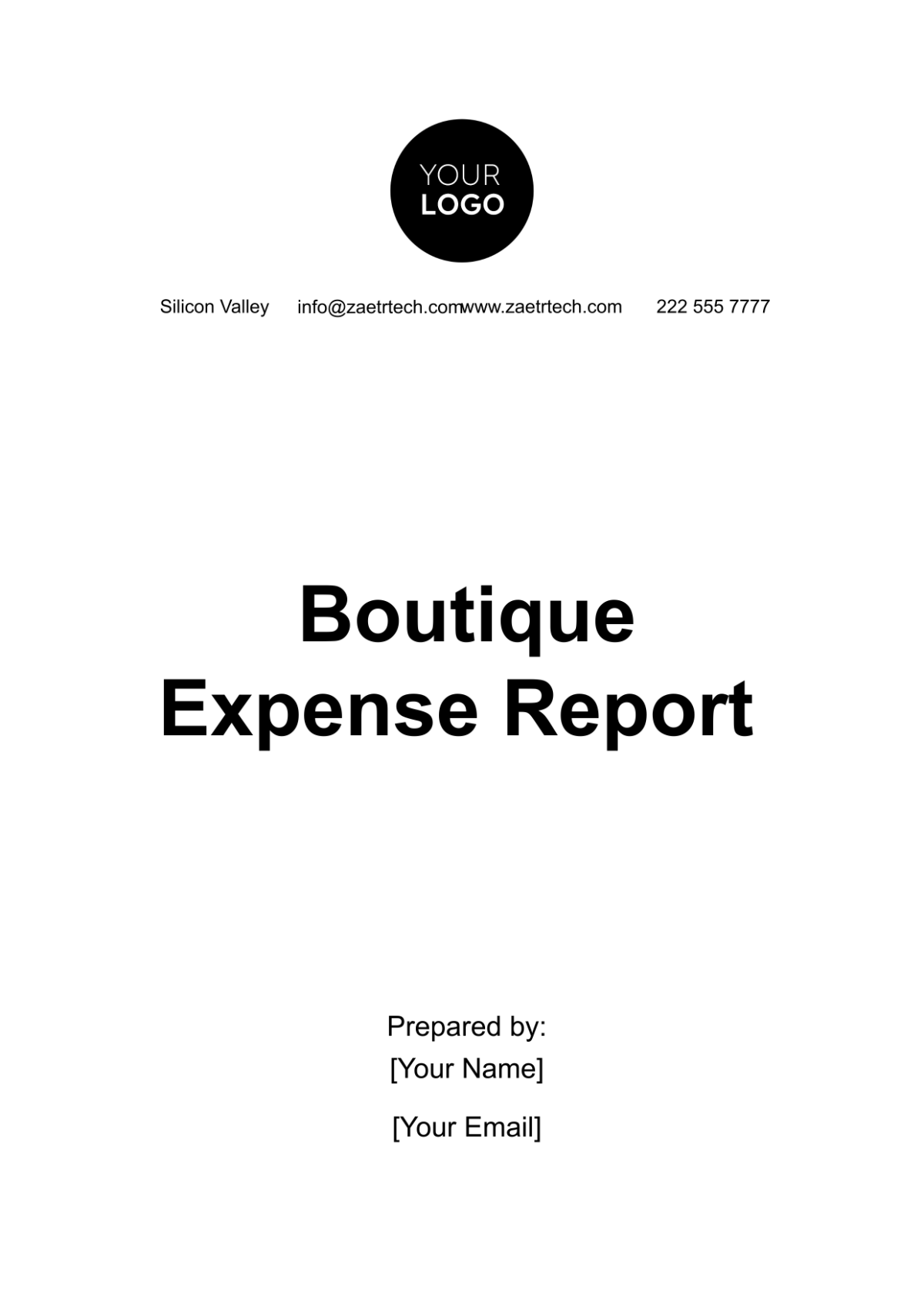 Boutique Expense Report Template - Edit Online & Download