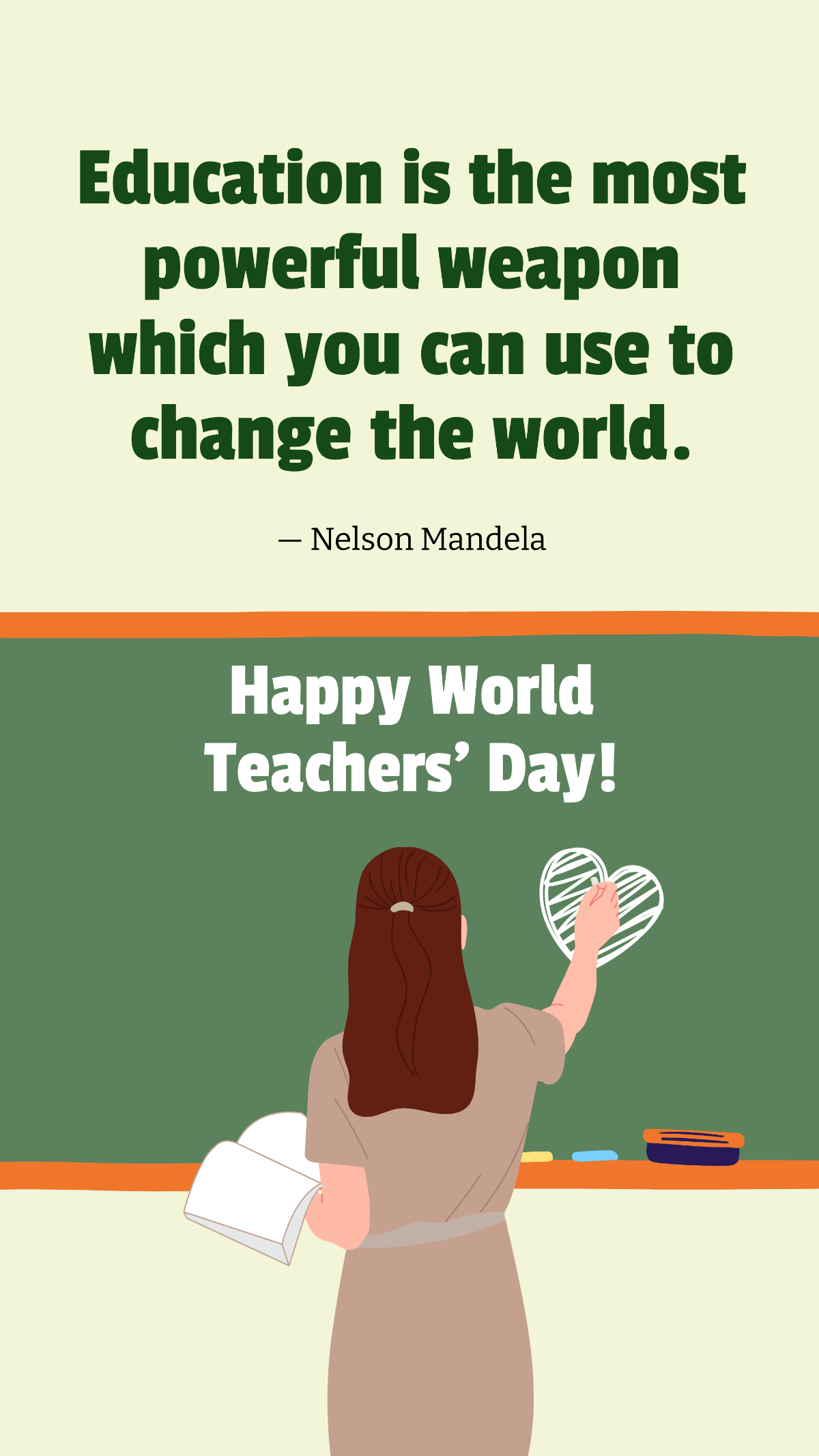 World Teachers' Day Quote Template - Edit Online & Download