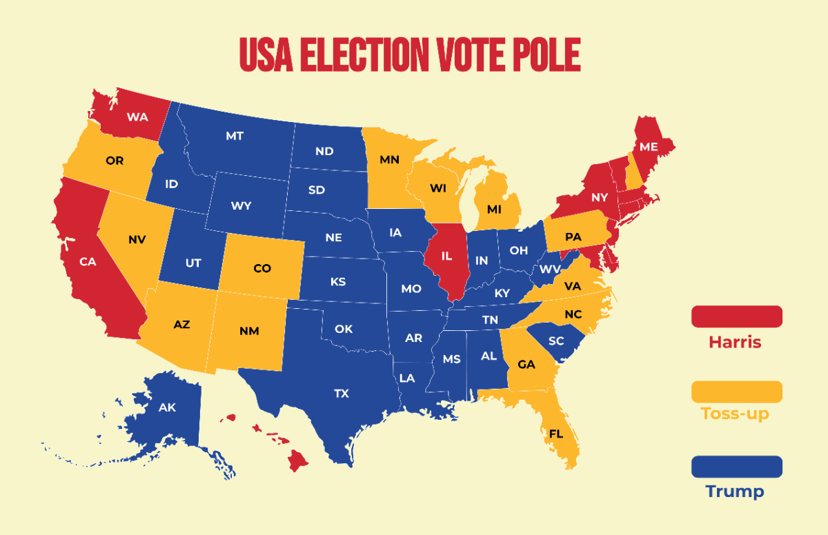 Voting Map USA Template - Edit Online & Download