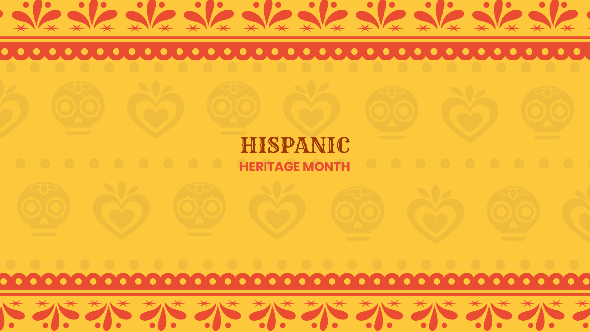 Red and Yellow Hispanic Heritage Month Background