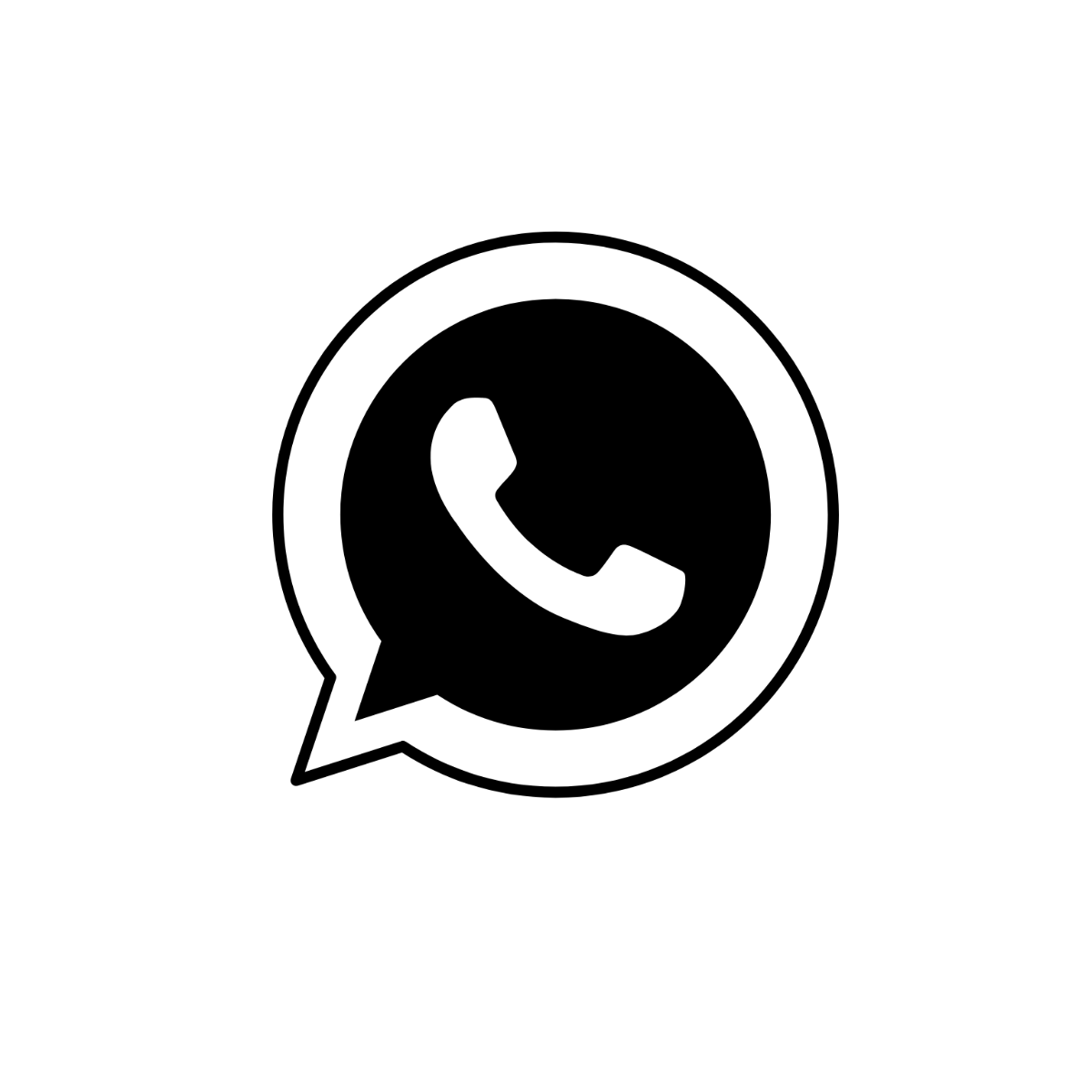 Black & White WhatsApp Clipart