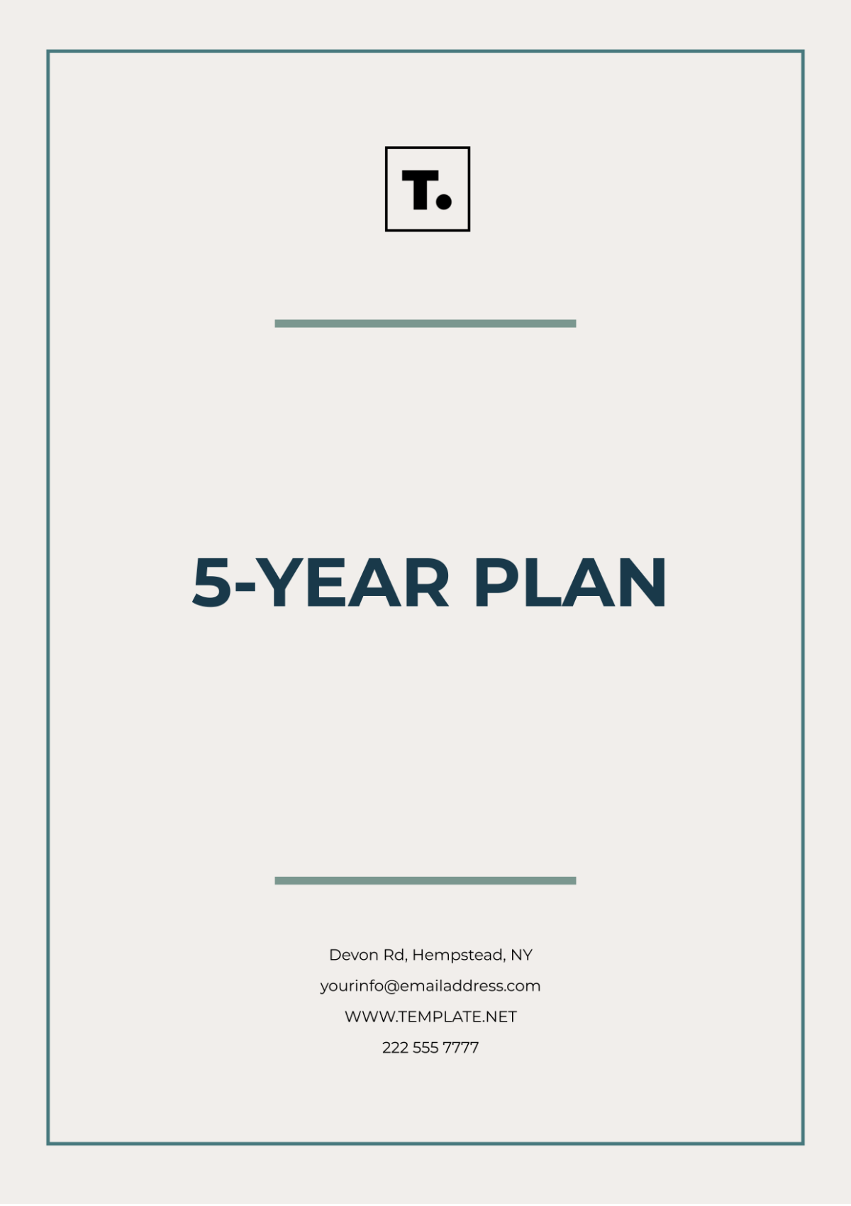 5-Year Plan Template - Edit Online & Download