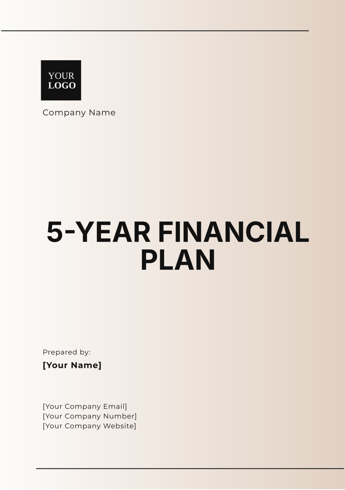 5-Year Financial Plan Template - Edit Online & Download