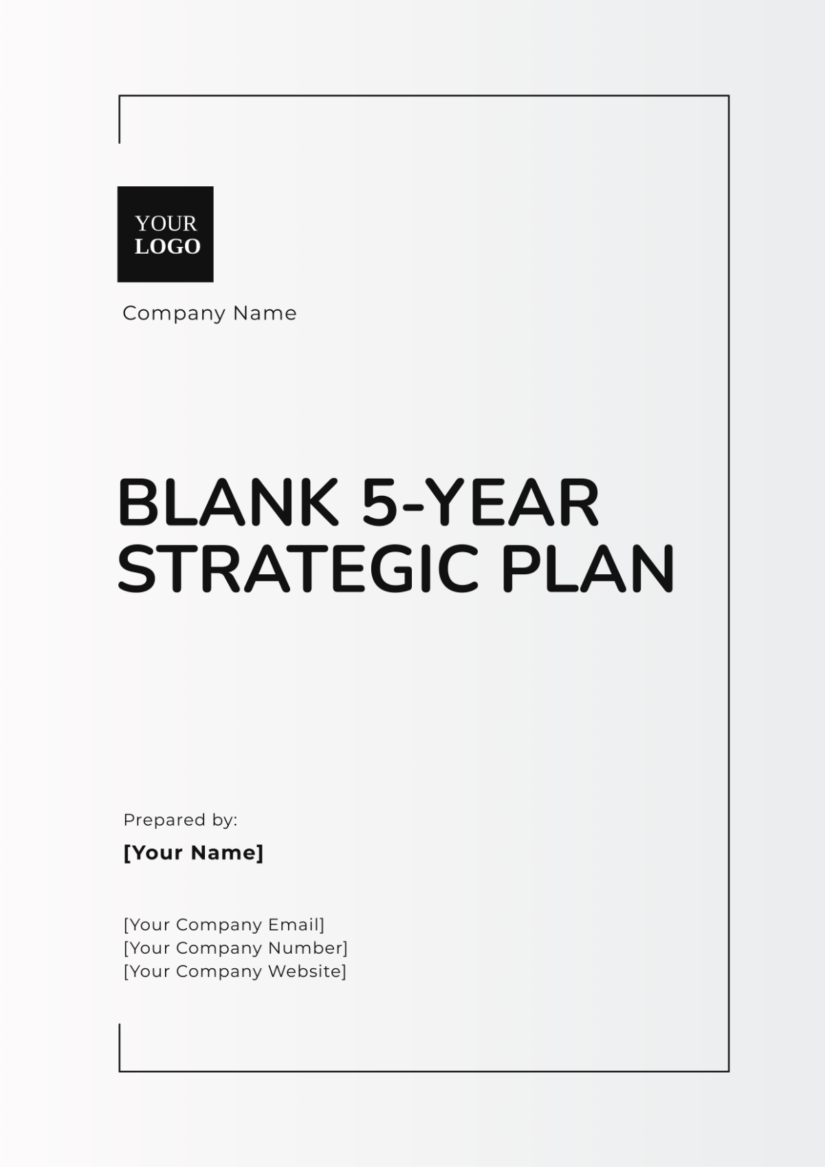 Blank 5-Year Strategic Plan Template - Edit Online & Download