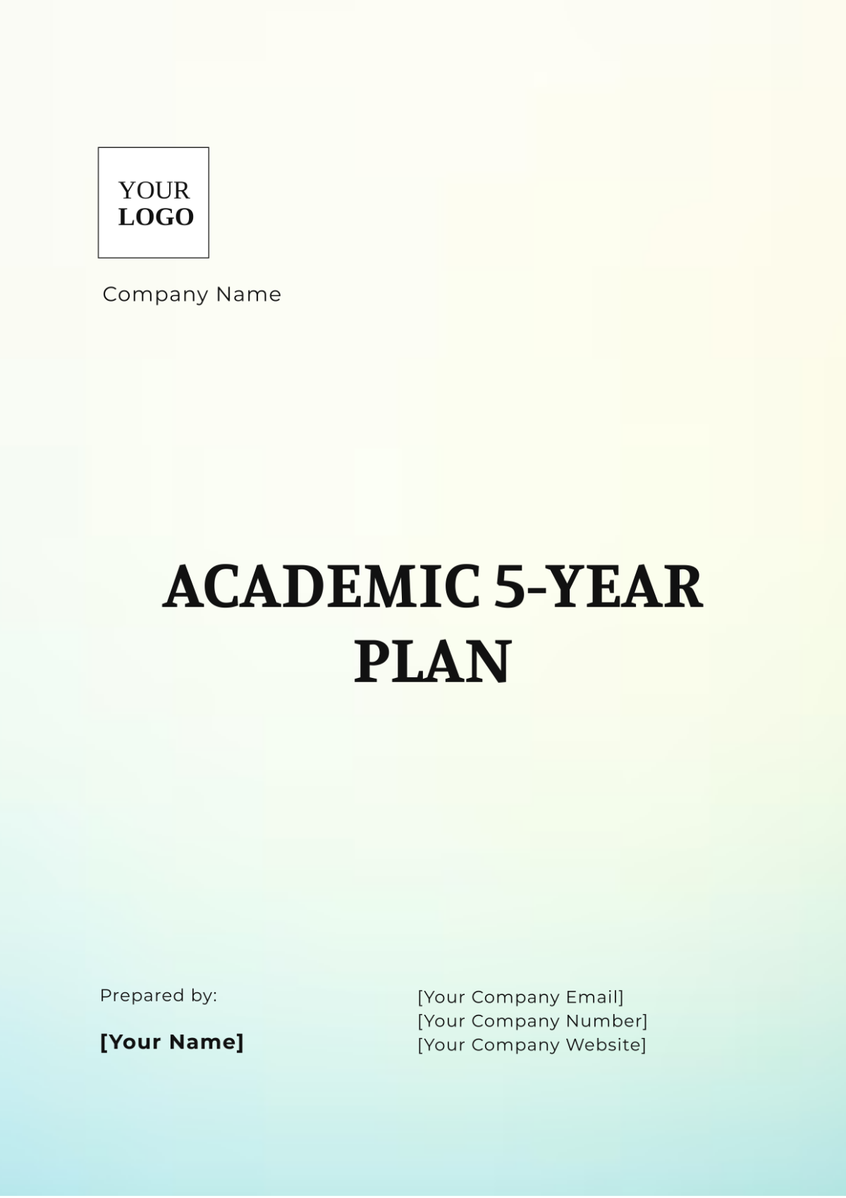 Academic 5-Year Plan Template - Edit Online & Download