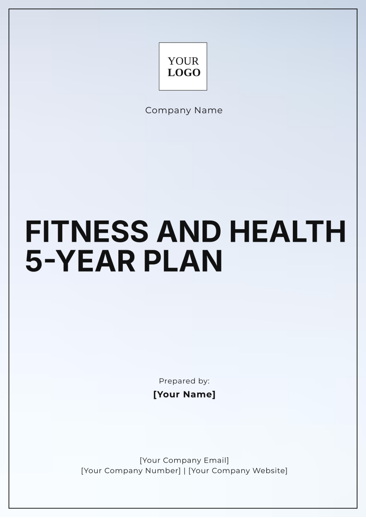 Fitness and Health 5-Year Plan Template - Edit Online & Download