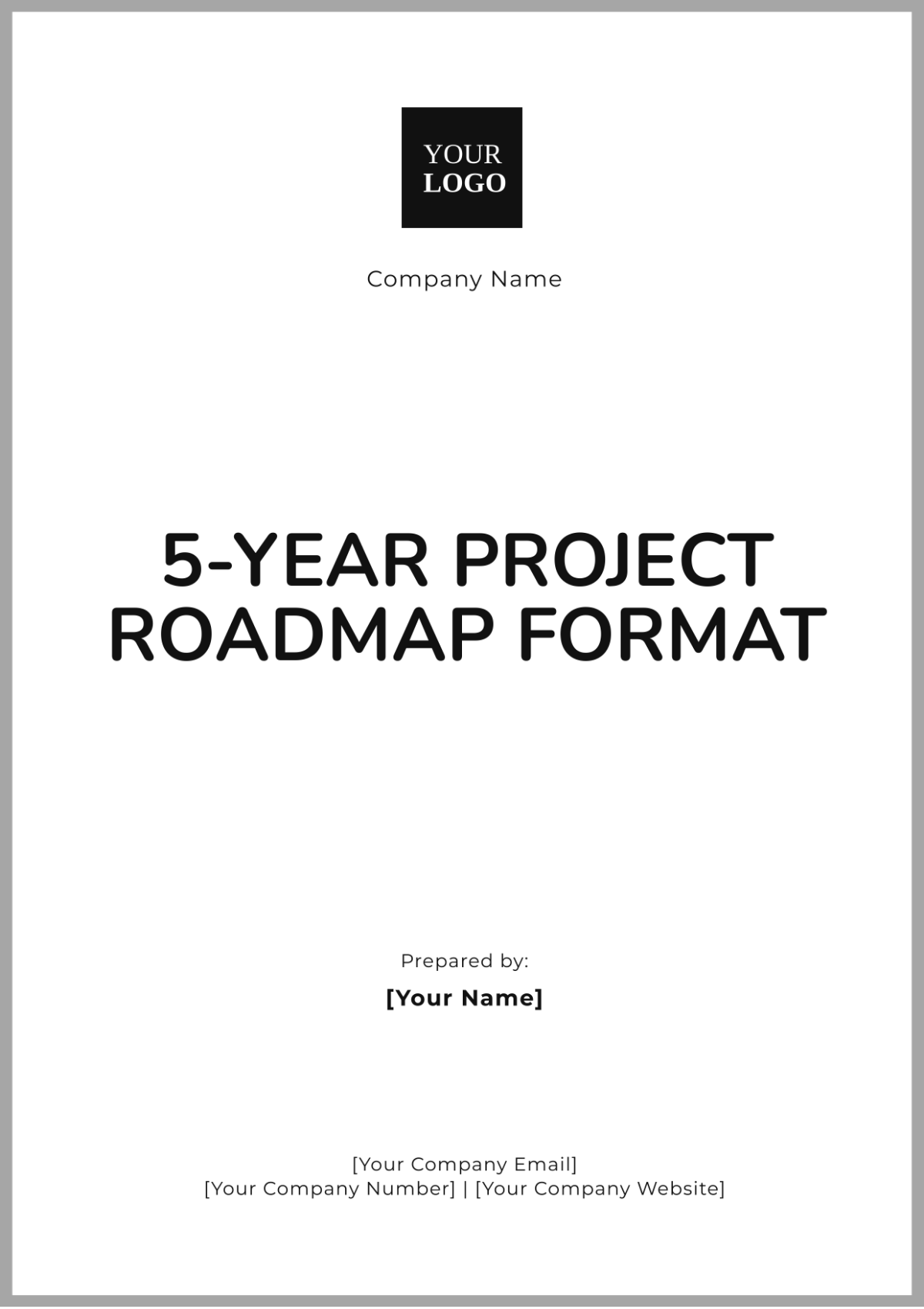 5-Year Project Roadmap Format Template - Edit Online & Download