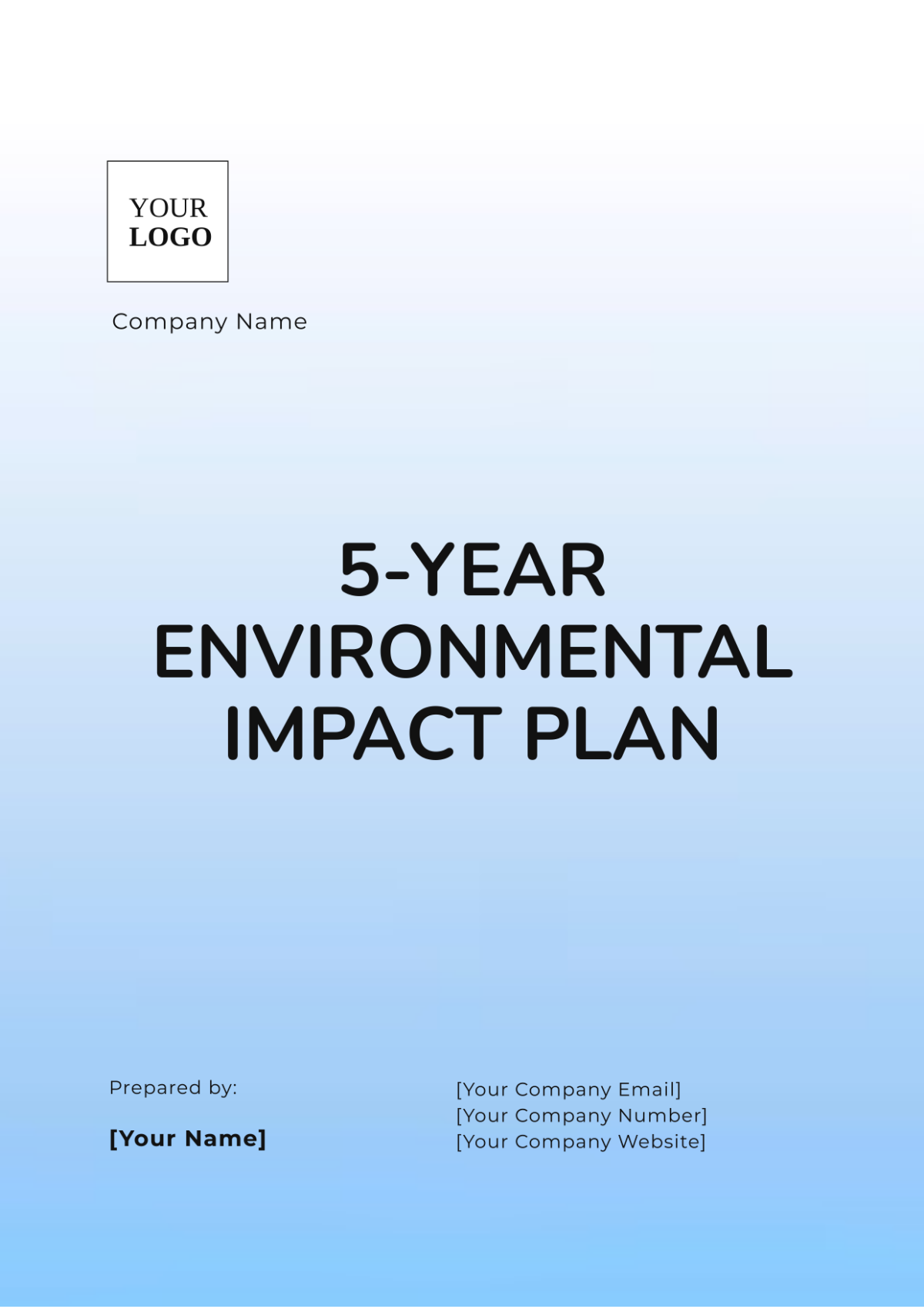 5-Year Environmental Impact Plan Template - Edit Online & Download