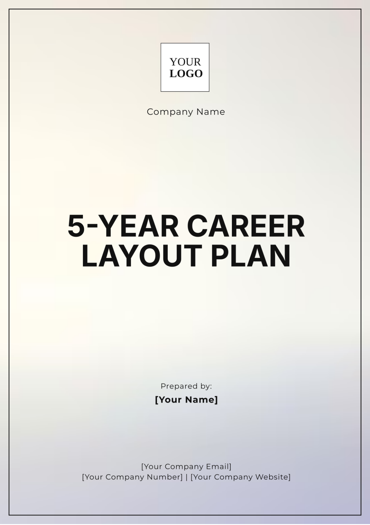 5-Year Career Layout Plan Template - Edit Online & Download