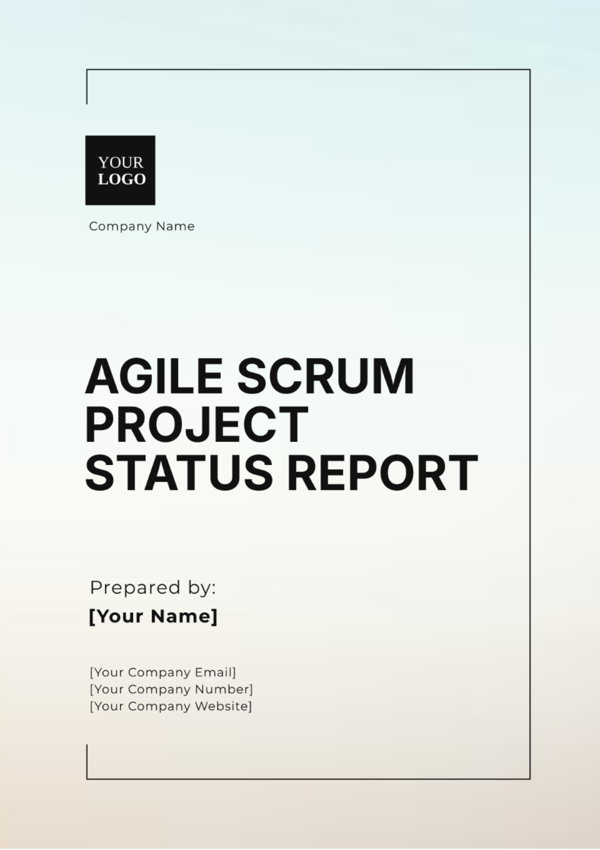 Agile Scrum Project Status Report Template