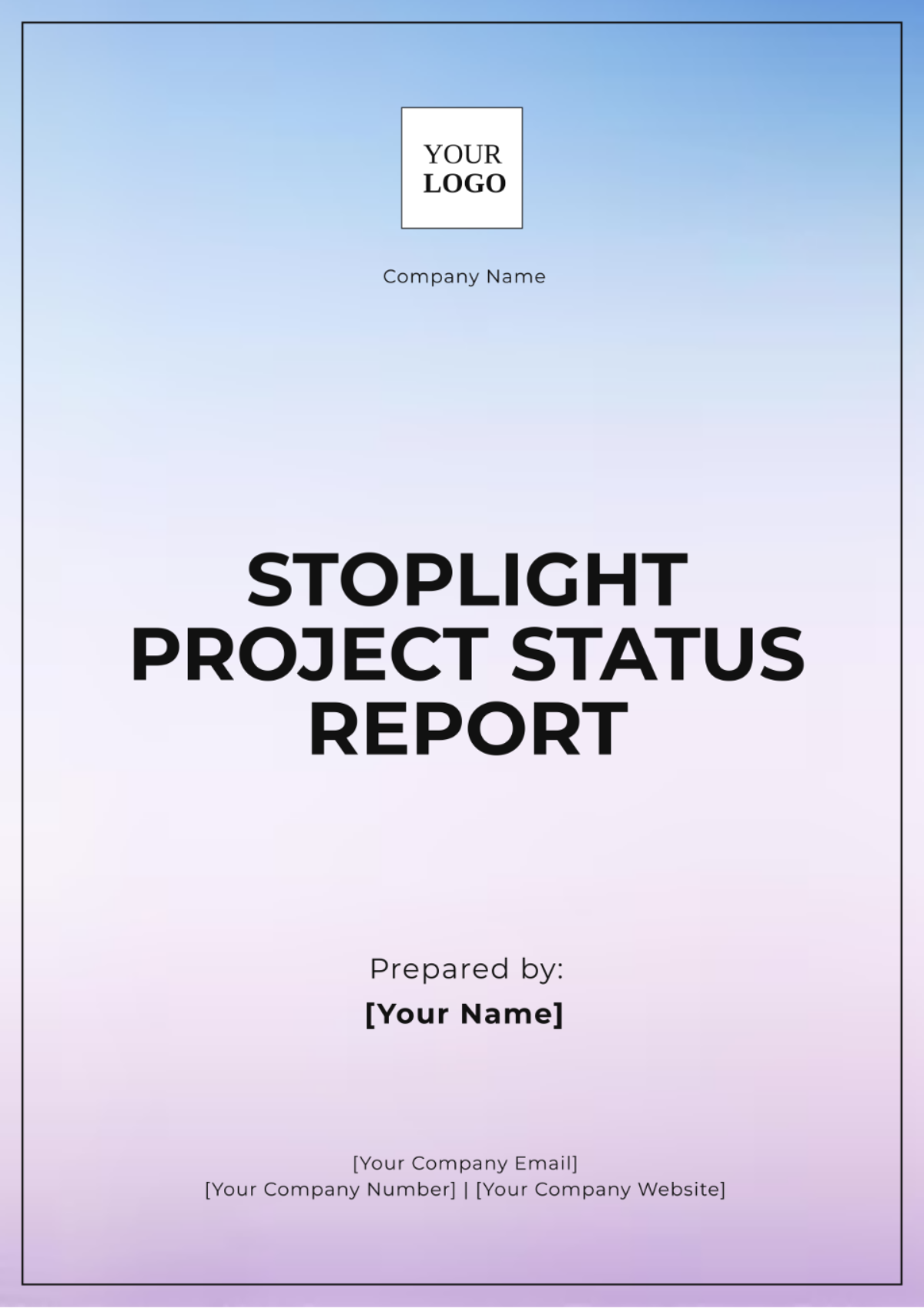 Stoplight Project Status Report Template