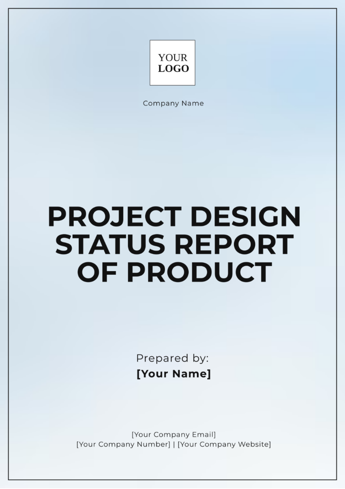 Project Design Status Report of Product Template