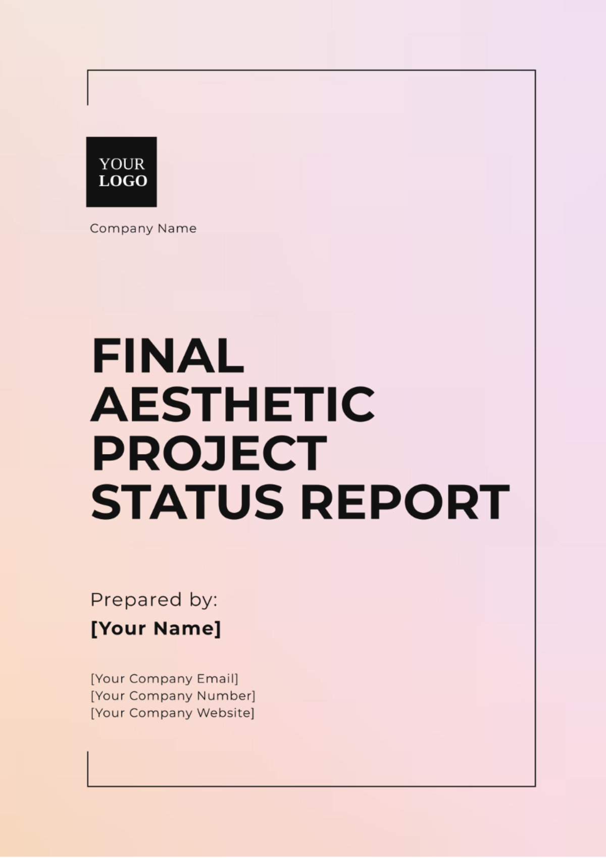 Final Aesthetic Project Status Report Template