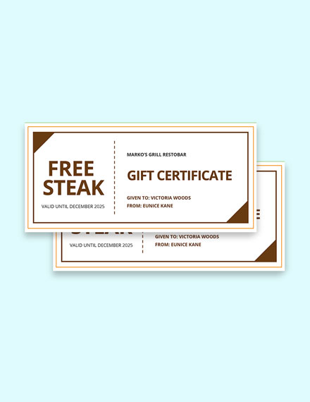 HR Gift Certificate Template - Google Docs, Illustrator, InDesign, Word, Apple Pages, PSD
