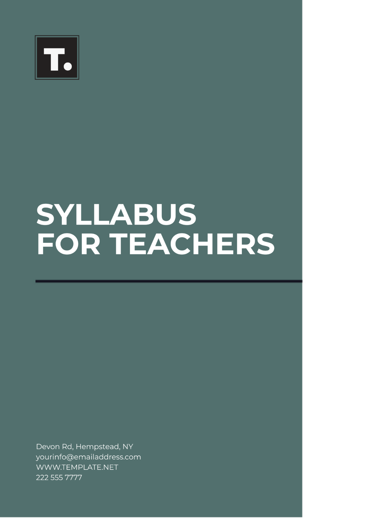 Simple Syllabus Template for Teachers