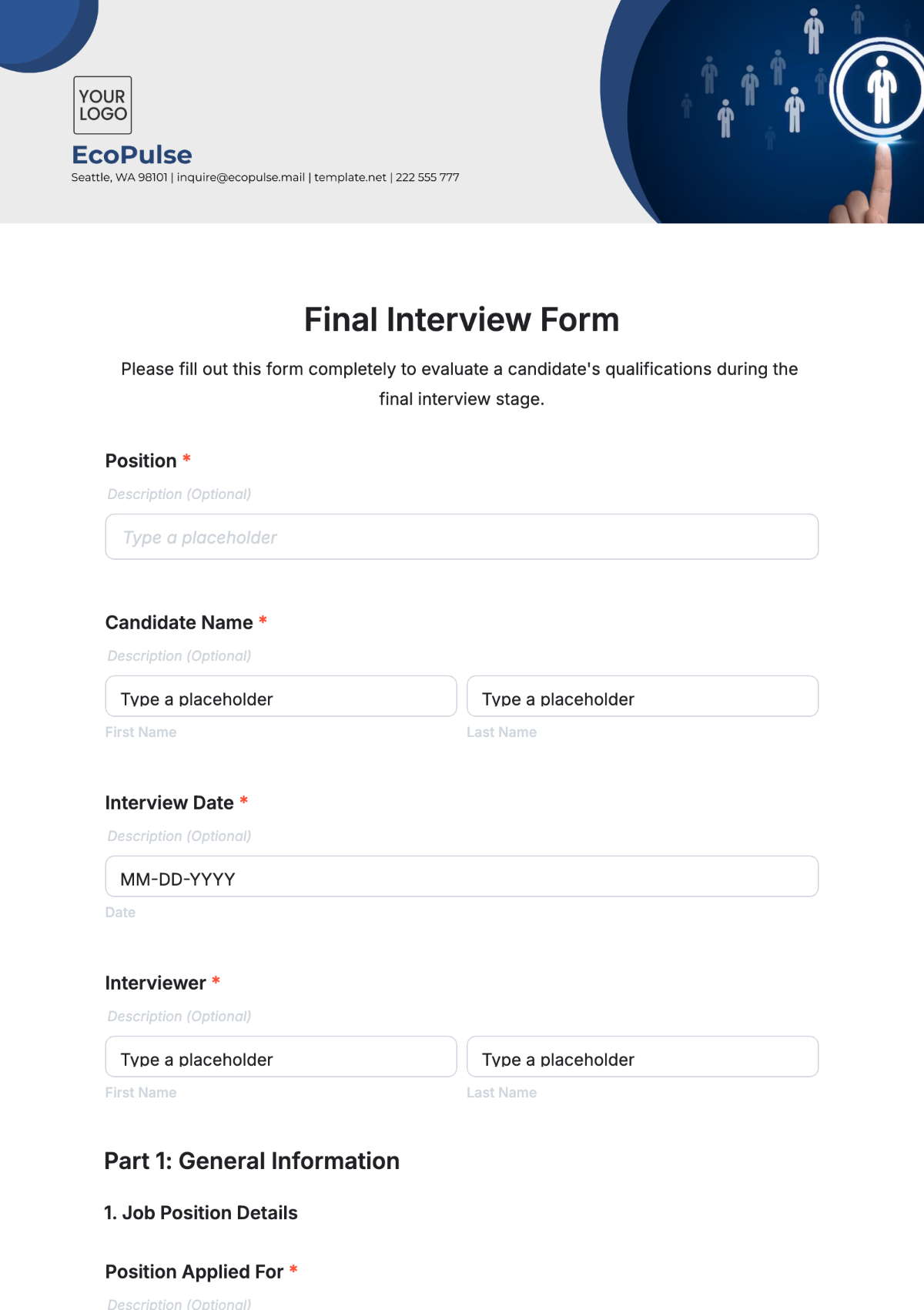 Final Interview Form Template - Edit Online & Download