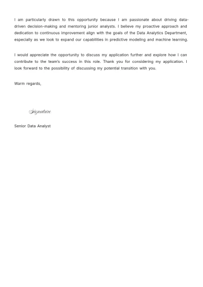 Free Internal Job Application Letter Template to Edit Online