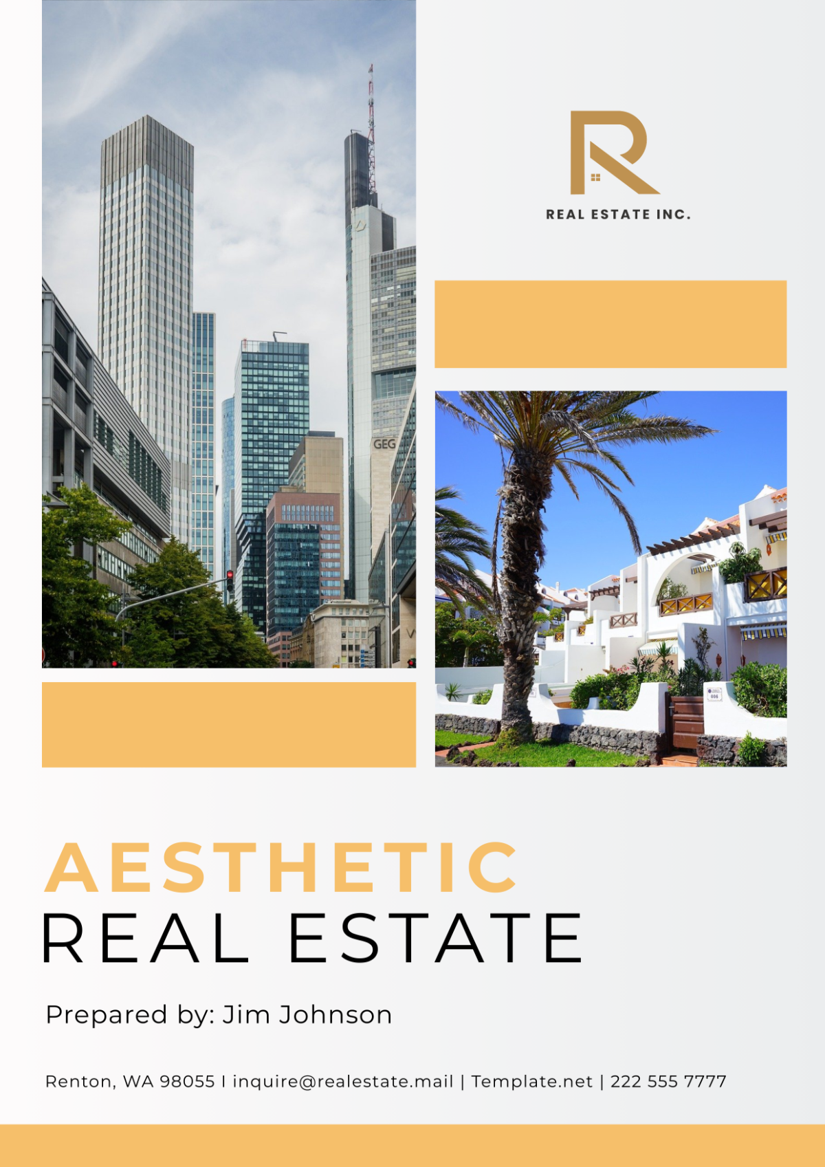 Aesthetic Real Estate Cover Page