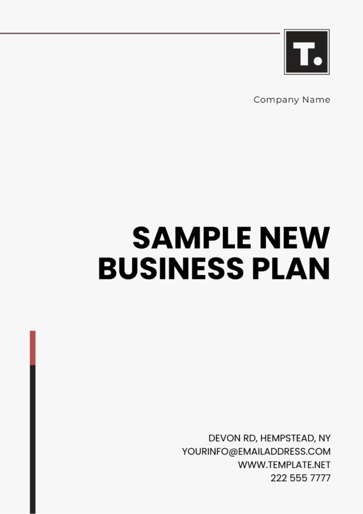 Sample New Business Plan Template - Edit Online & Download