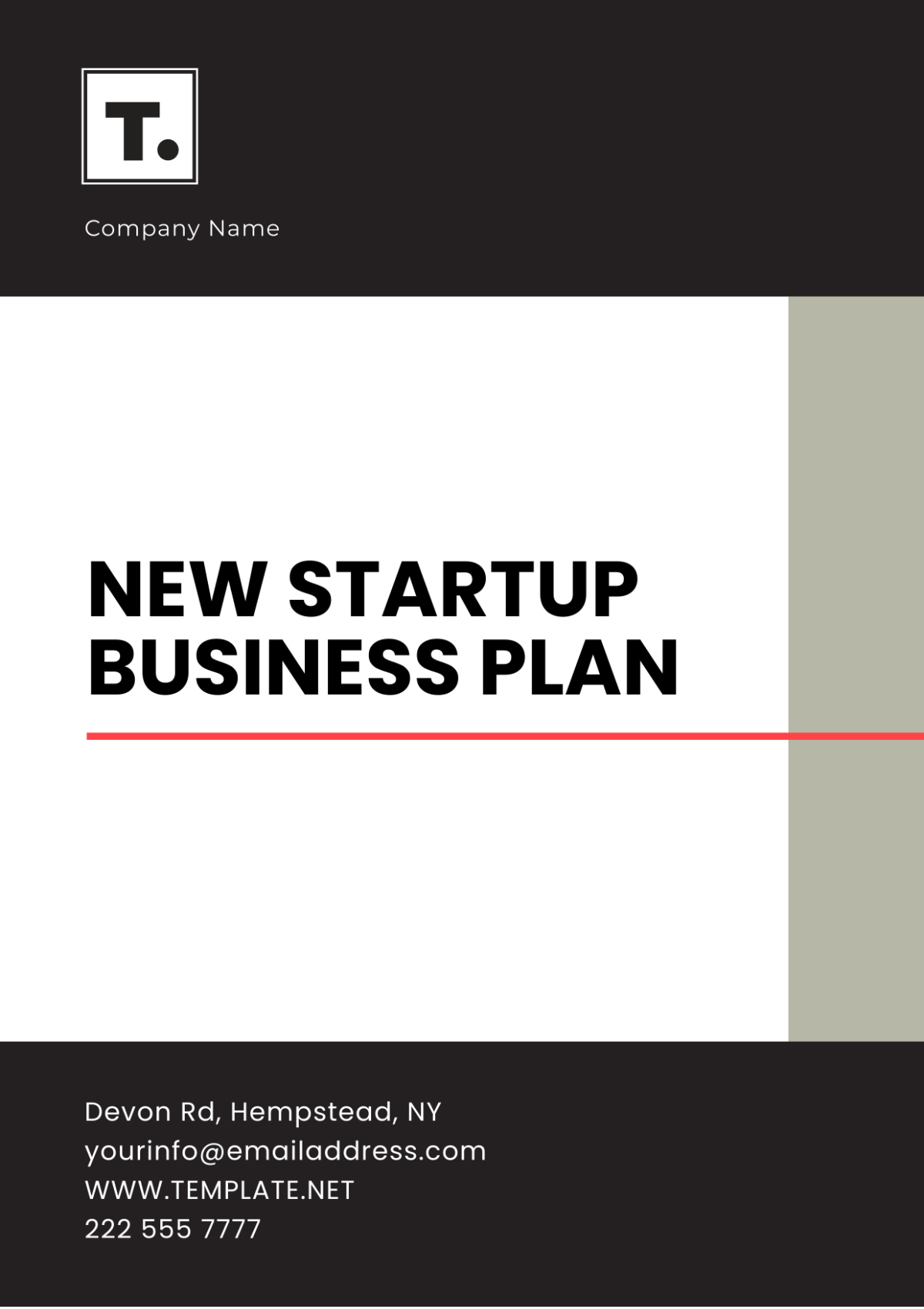 New Startup Business Plan Format Template