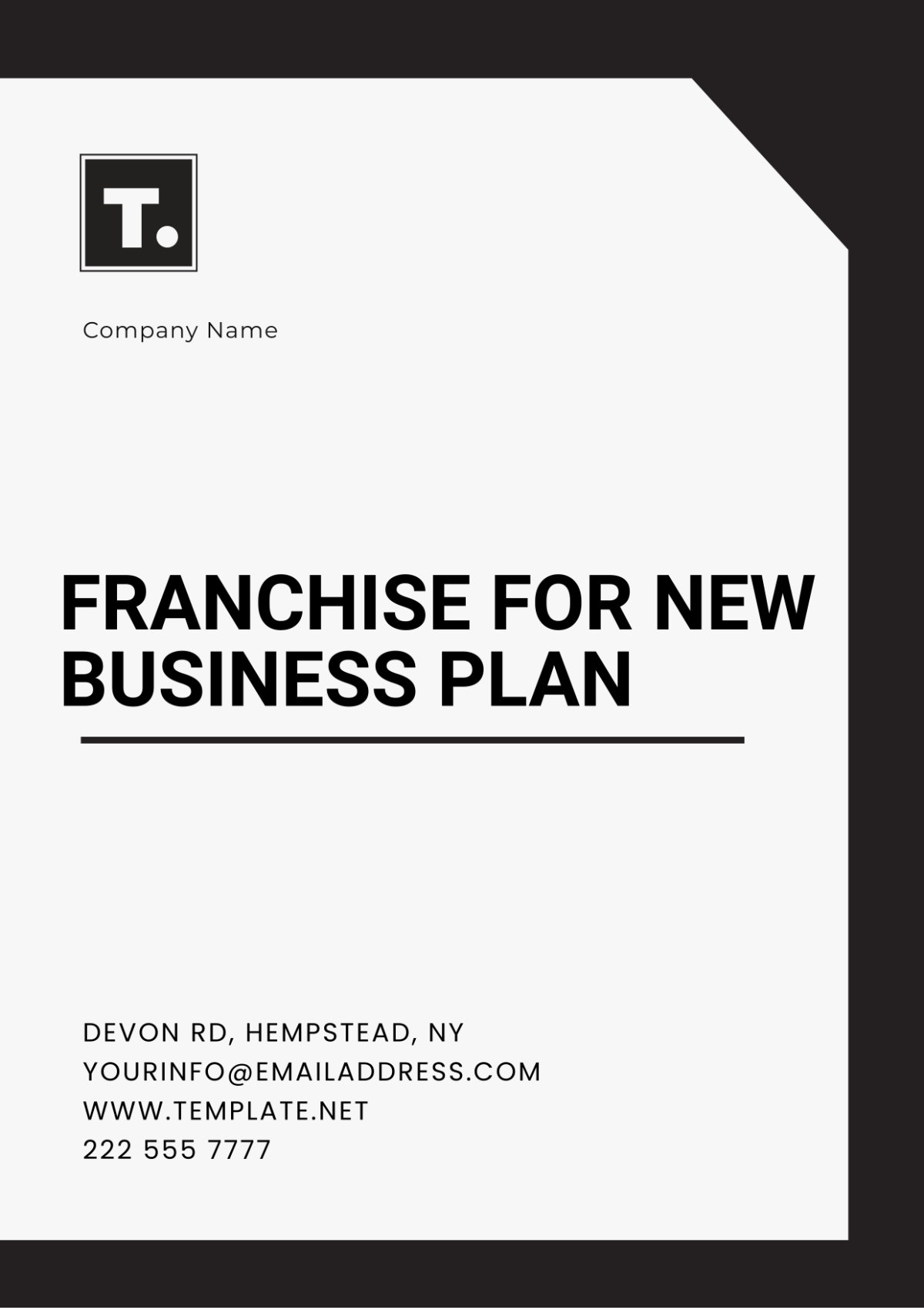 Franchise for New Business Plan Template