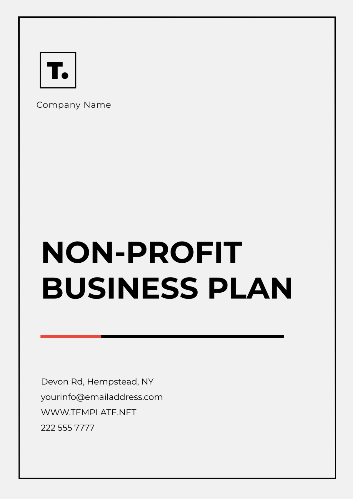 Non-Profit New Business Plan Printable Template - Edit Online & Download