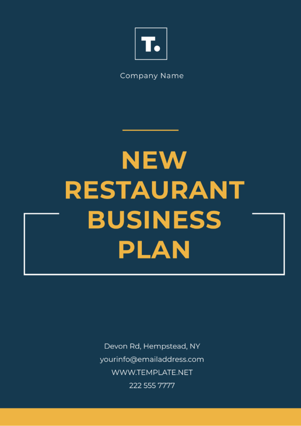 New Restaurant Business Plan Template - Edit Online & Download