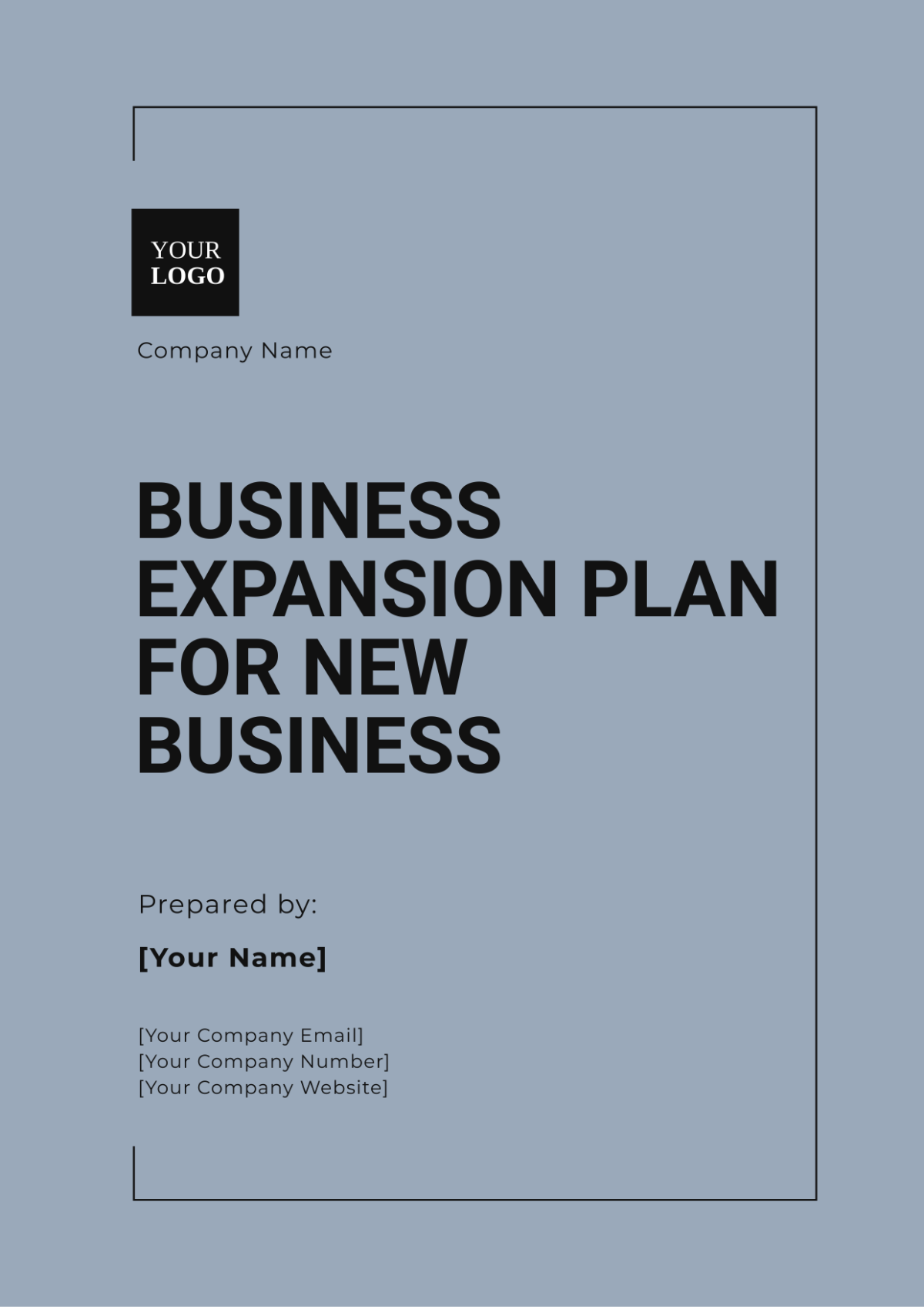 Expansion Plan for New Business Template