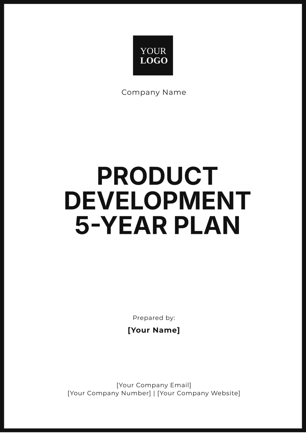 Product Development 5-Year Plan Template - Edit Online & Download