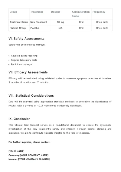 Free Clinical Trial Protocol Template to Edit Online