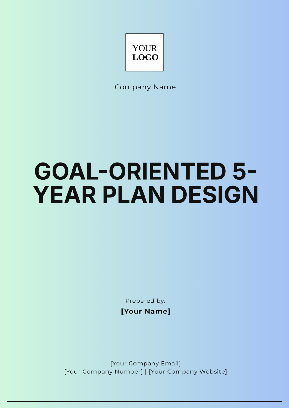 Goal-Oriented 5-Year Plan Design Template - Edit Online & Download