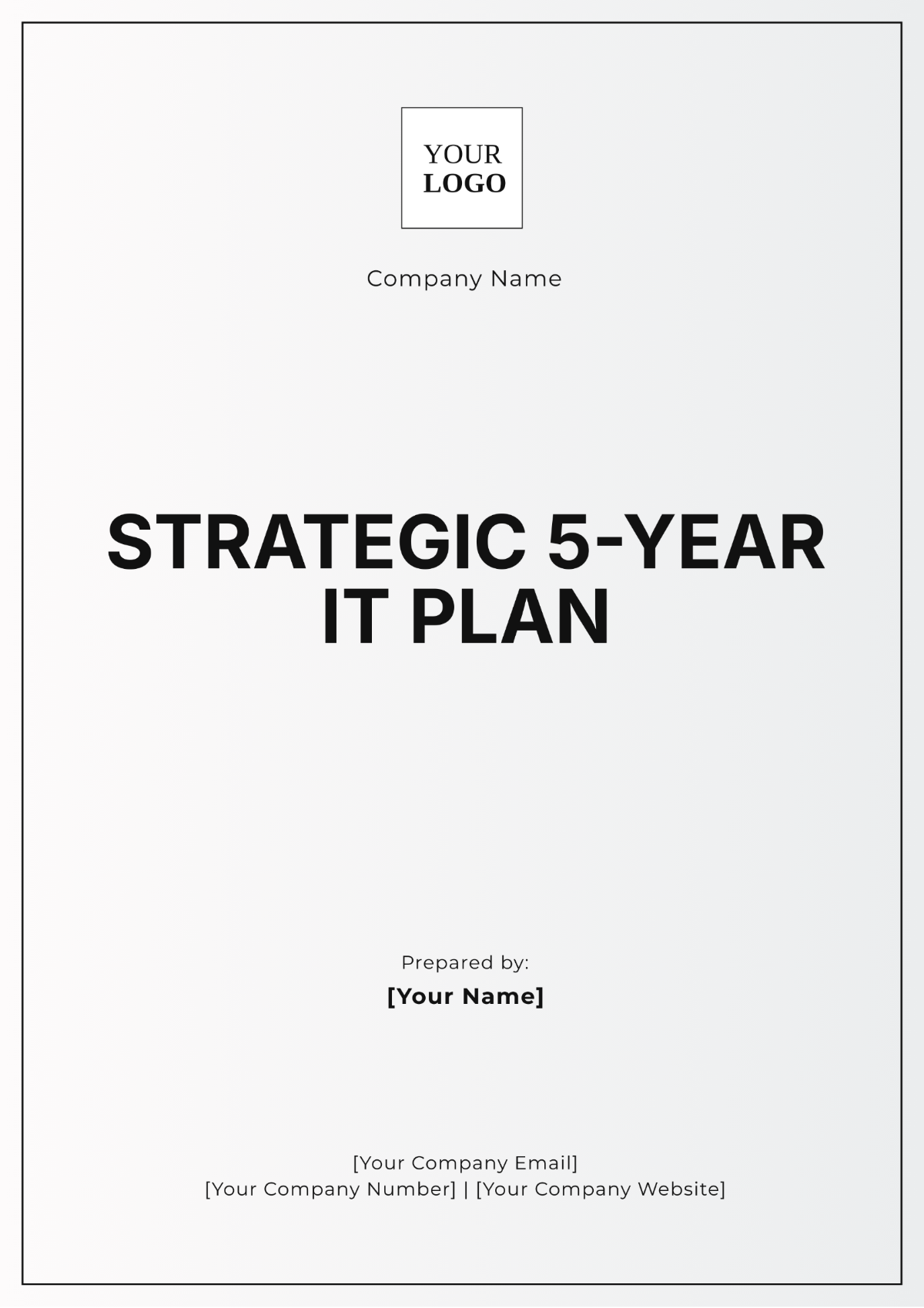 Strategic 5-Year IT Plan Template - Edit Online & Download