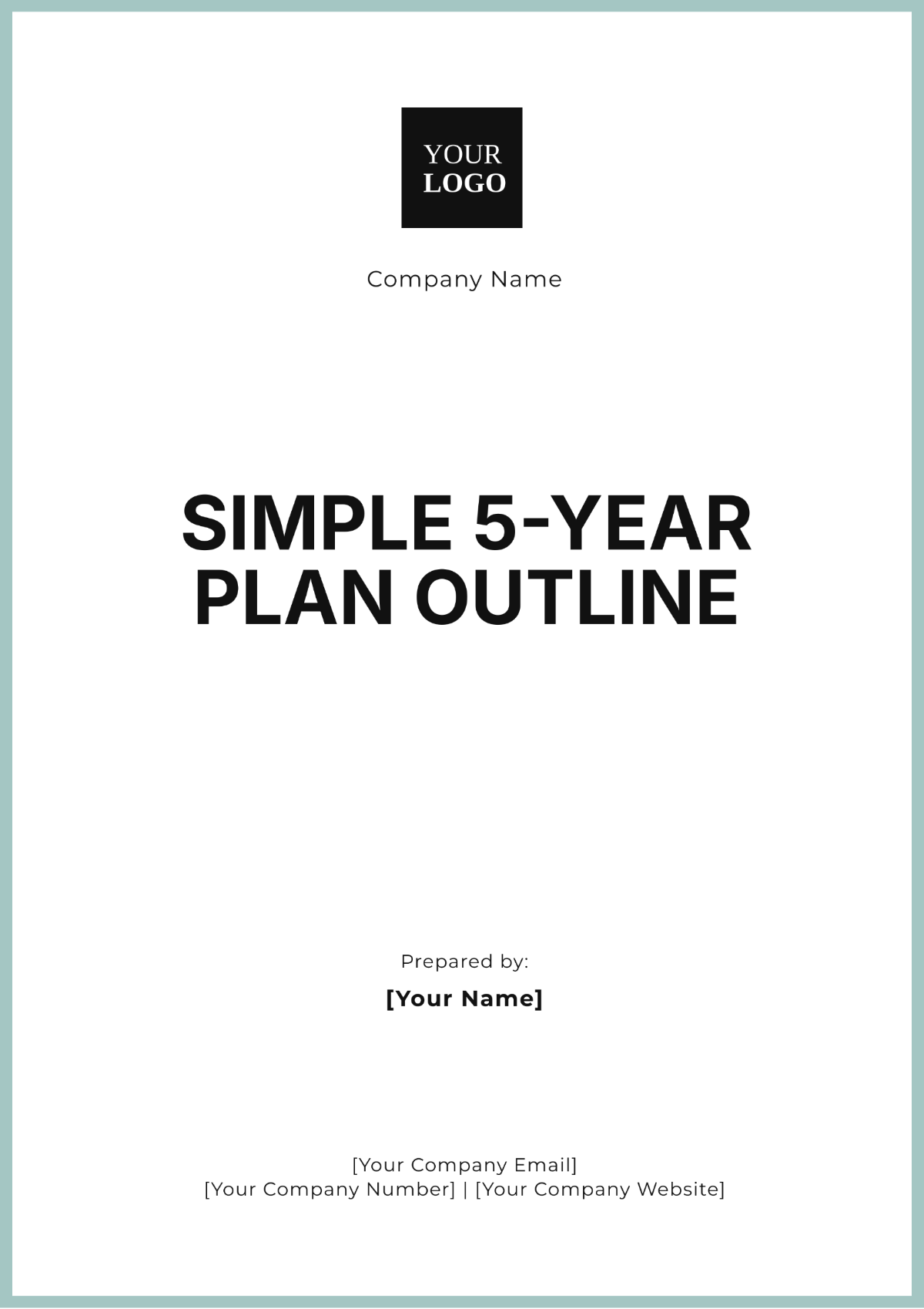 Simple 5-Year Plan Outline Template - Edit Online & Download