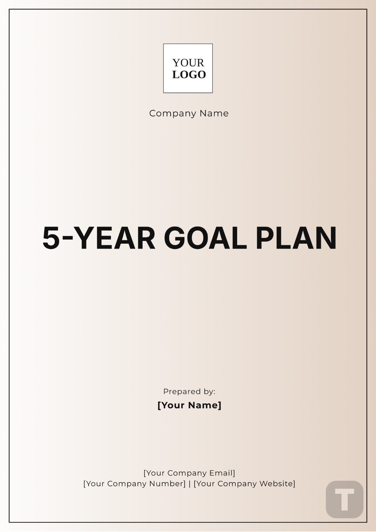 5-Year Goal Plan Template