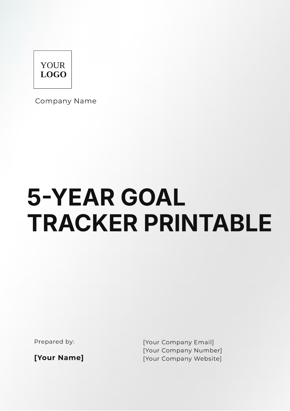 5-Year Goal Tracker Printable Template