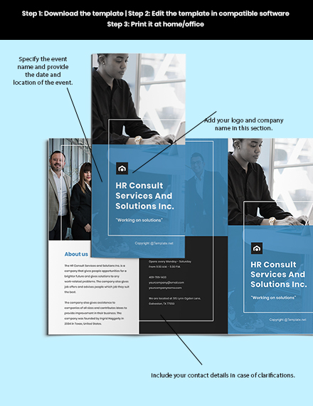 Modern HR Brochure Template [Free PSD] - Illustrator, InDesign, Word ...