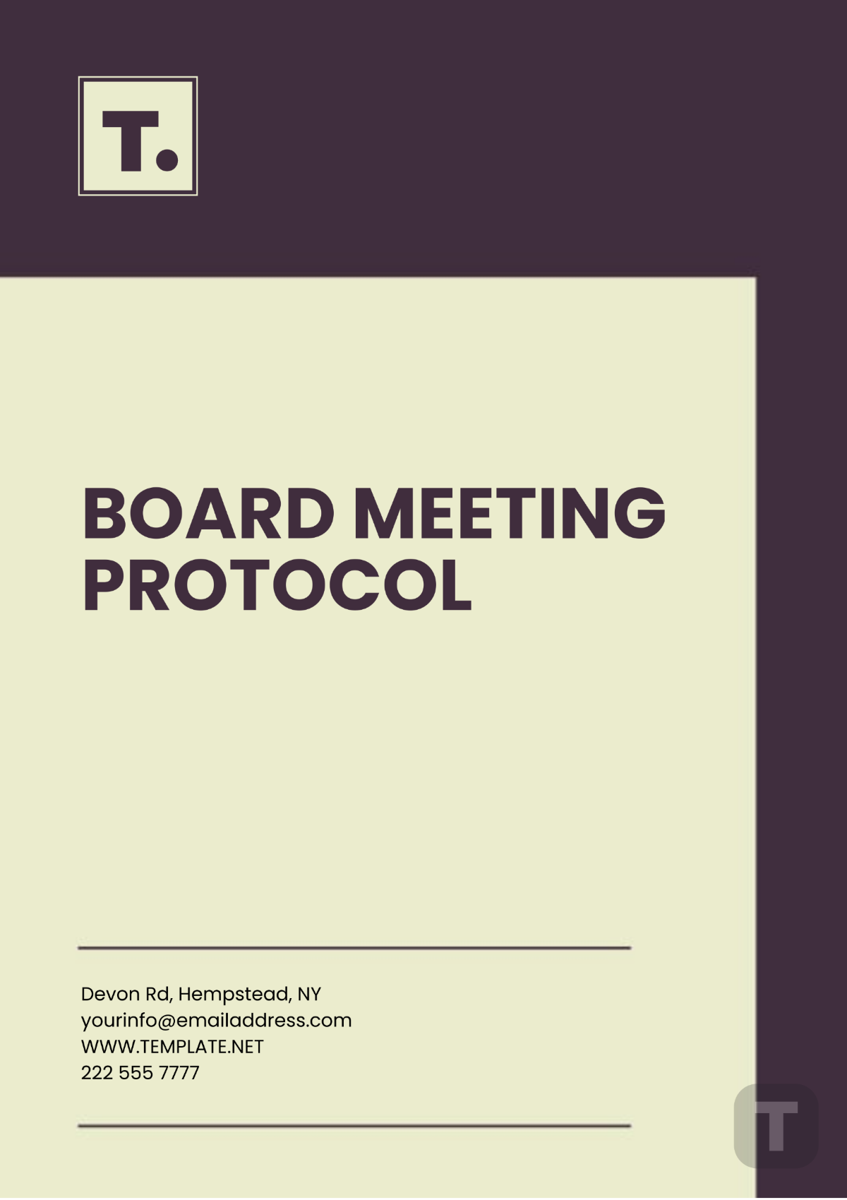 Board Meeting Protocol Template - Edit Online & Download