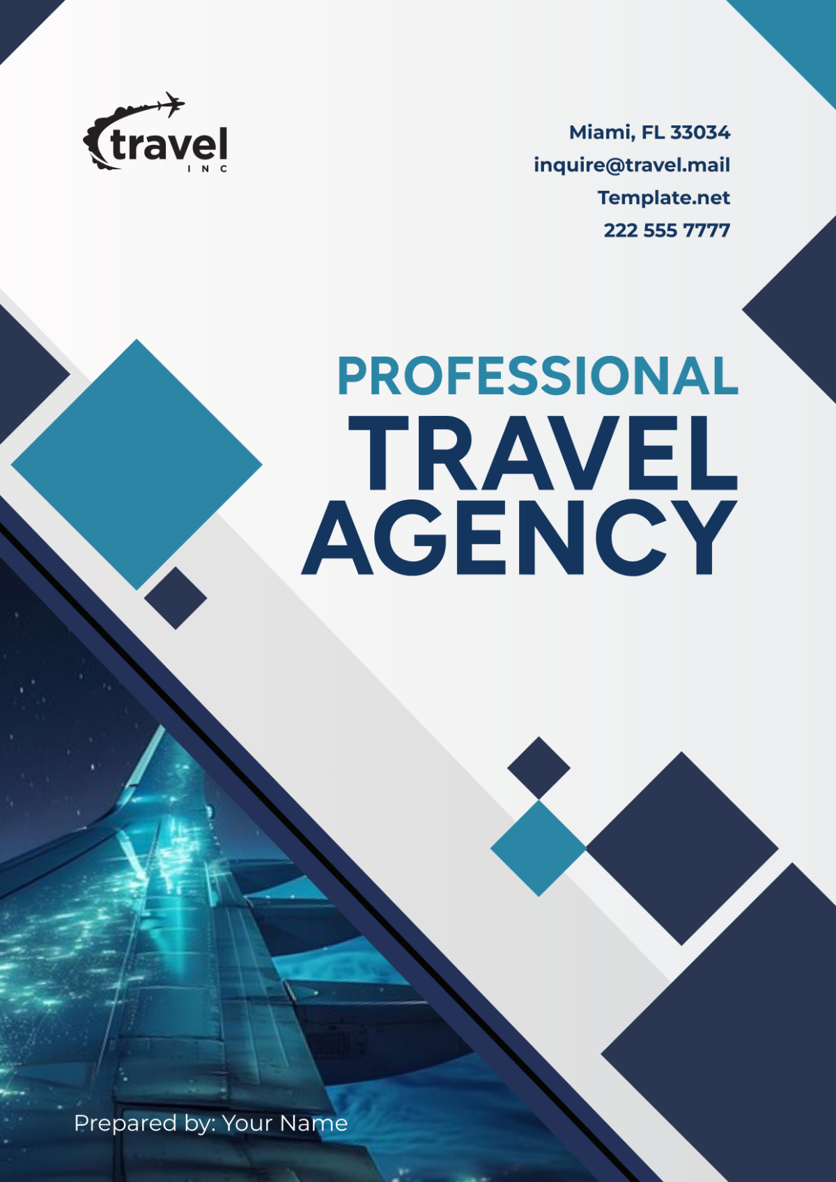 Professional Travel Agency Cover Page