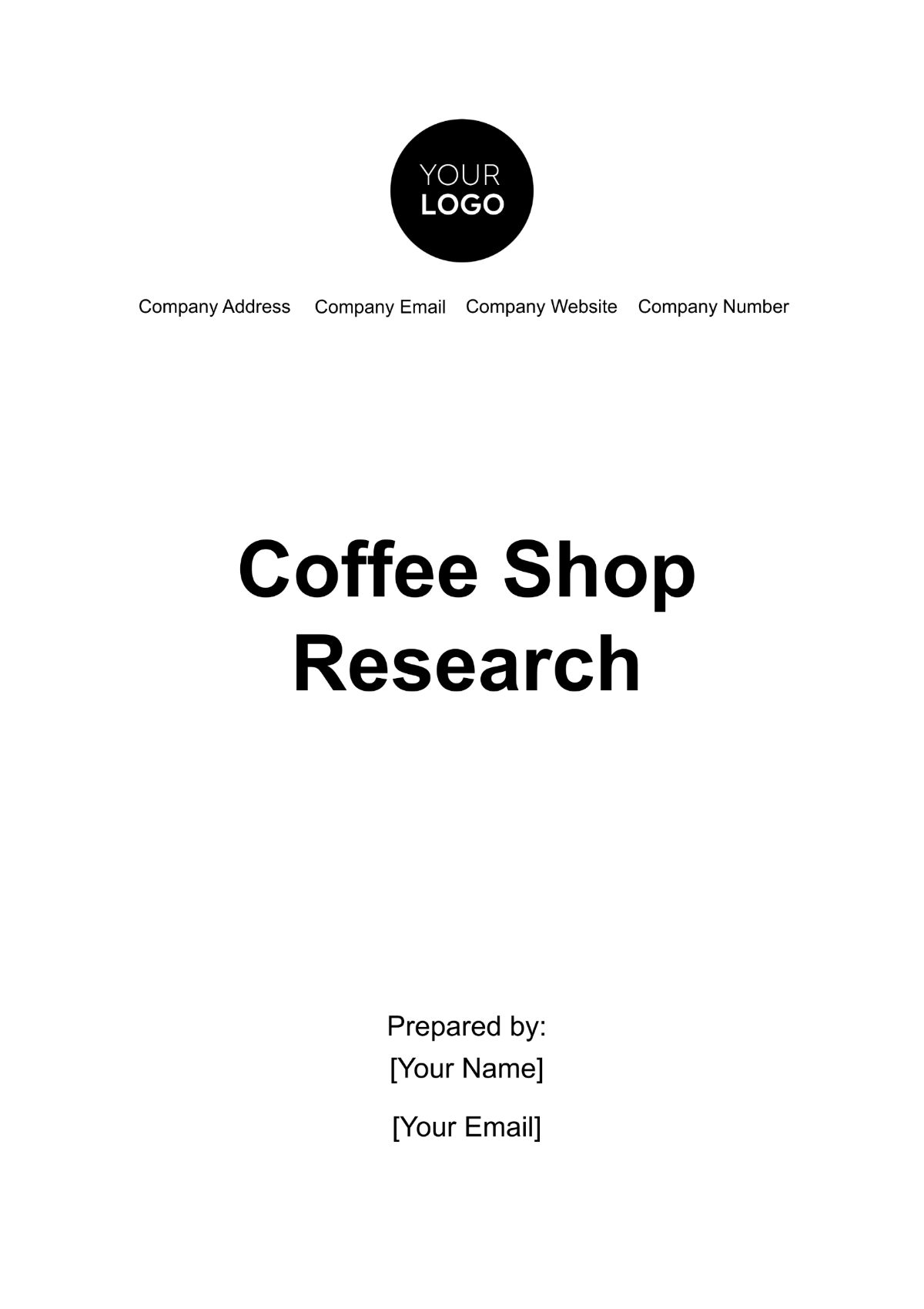 Coffee Shop Research Template - Edit Online & Download