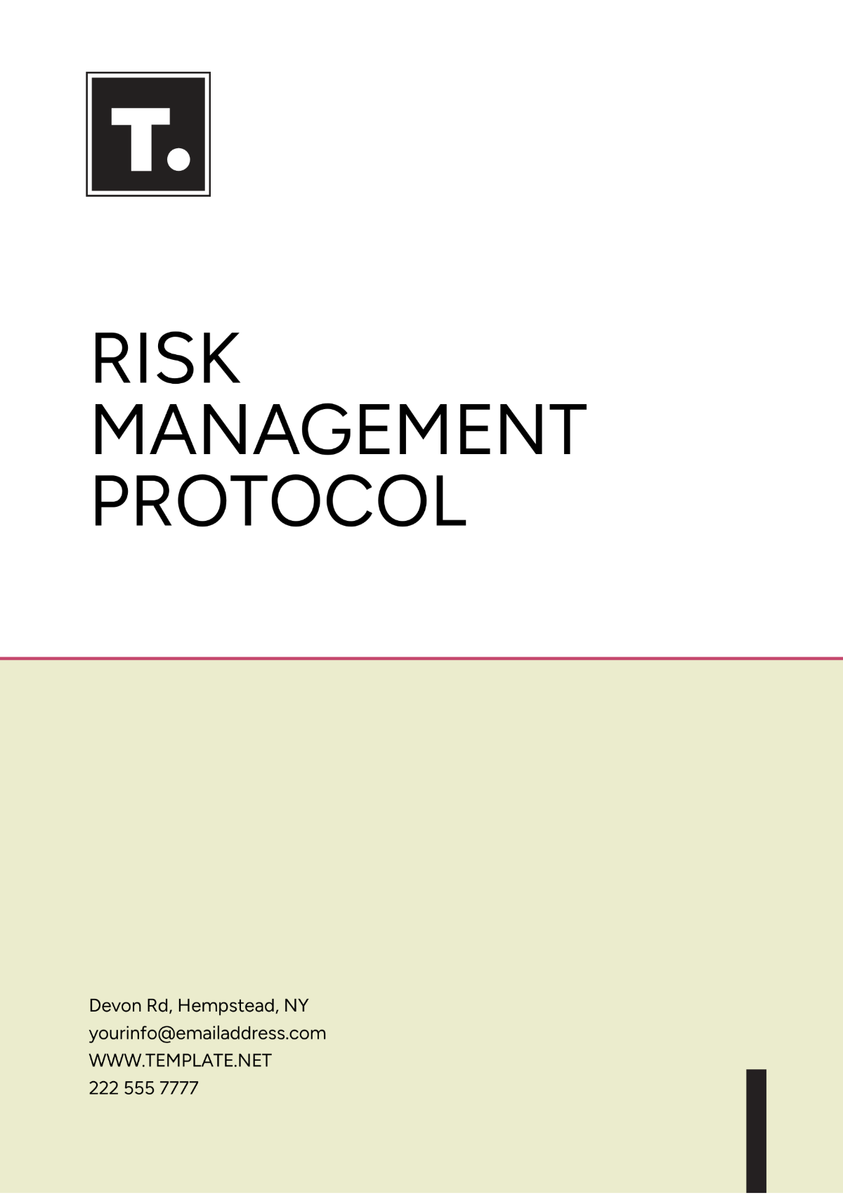 Risk Management Protocol Template - Edit Online & Download